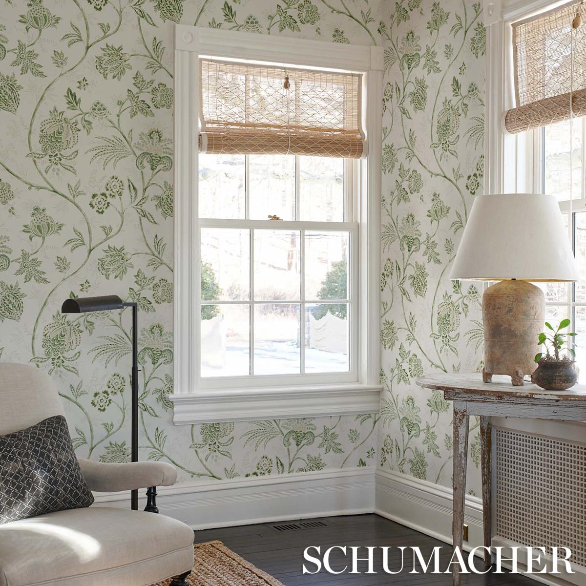 Schumacher Chinoiserie Vine Print Wallpaper