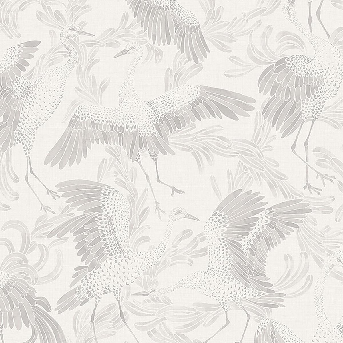 Schumacher Dancing Crane Wallpaper