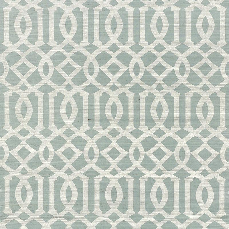 Schumacher Imperial Trellis Sisal Wallpaper