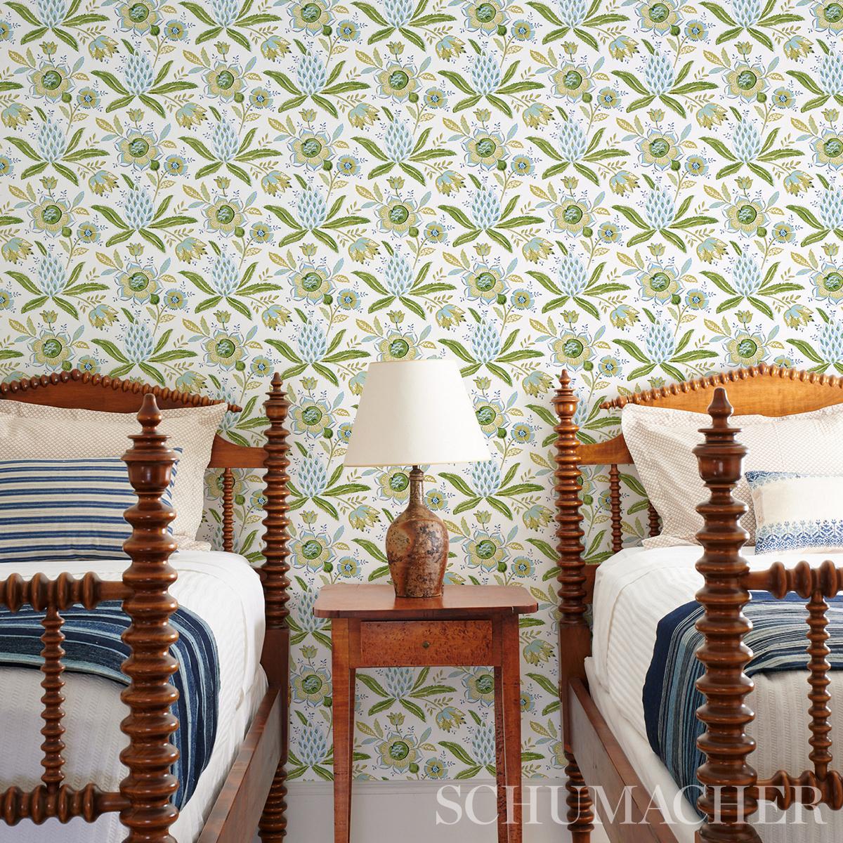 Schumacher Lafayette Botanical Wallpaper