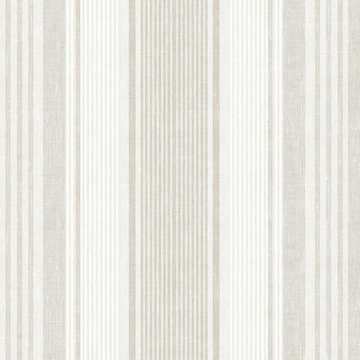 Schumacher Linen Stripe Wallpaper