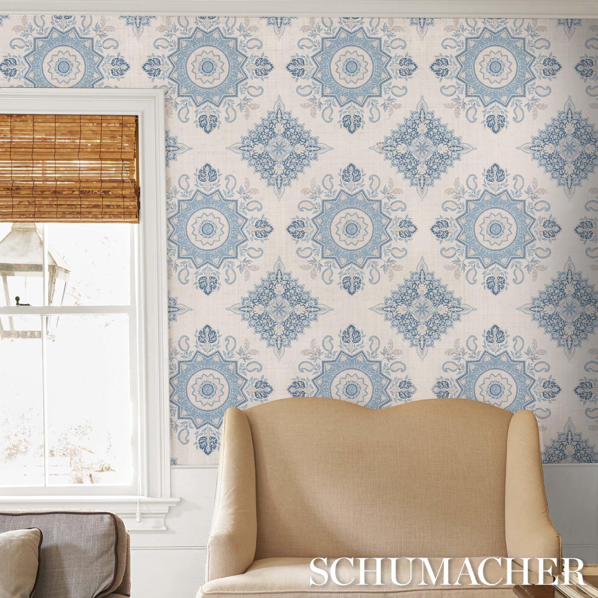 Schumacher Montecito Medallion Wallpaper