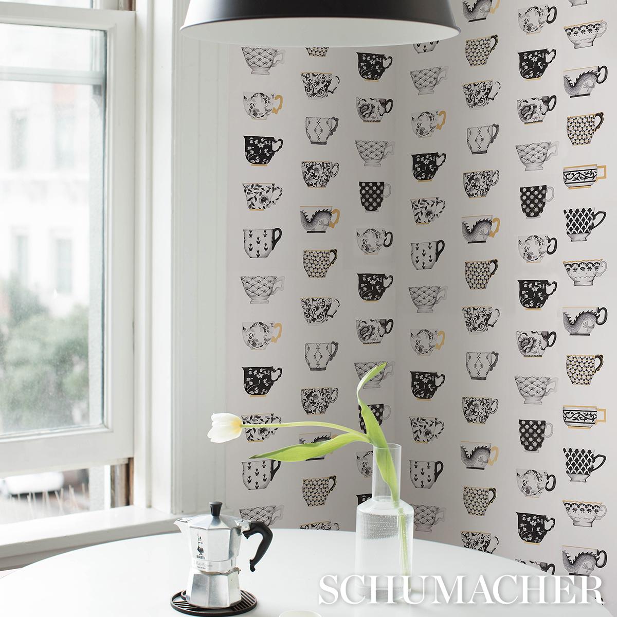 Schumacher Onie's Teacups Wallpaper