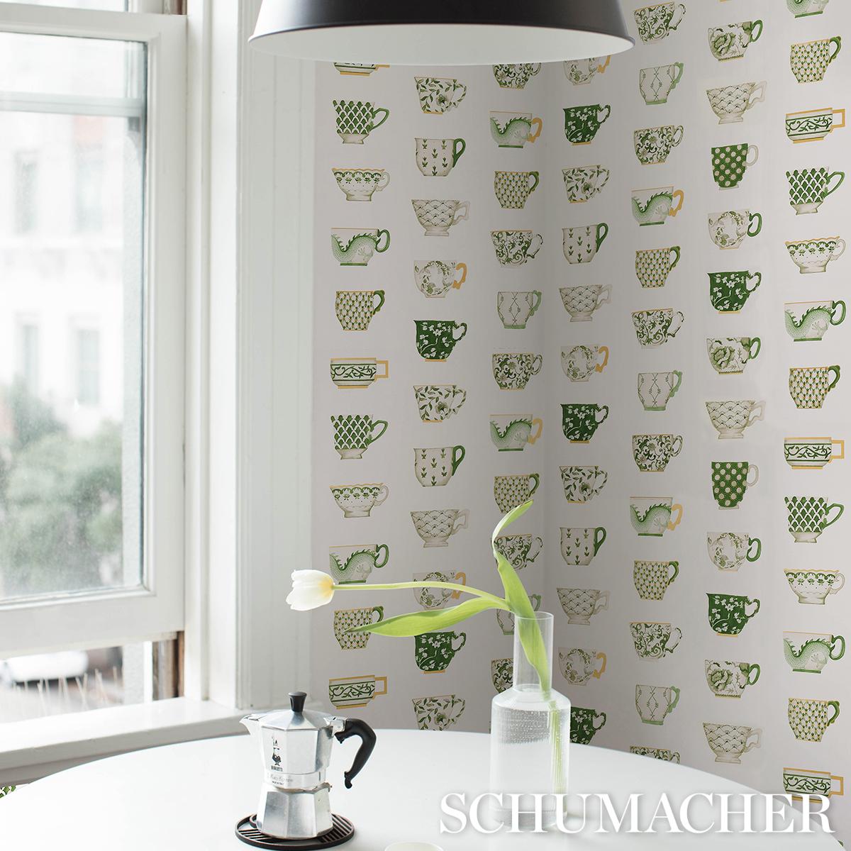 Schumacher Onie's Teacups Wallpaper