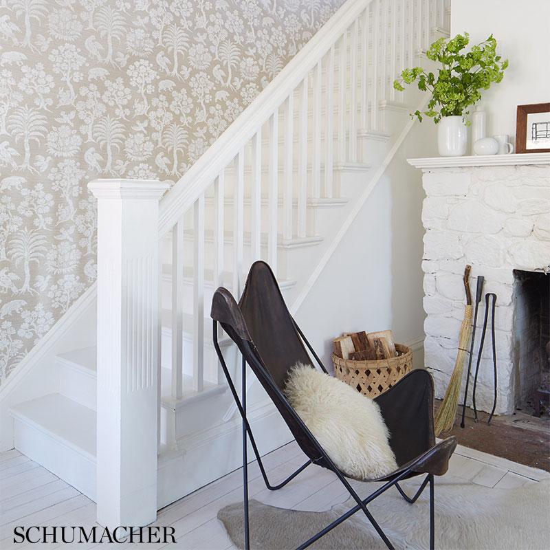 Schumacher Woodland Silhouette Sisal Wallpaper