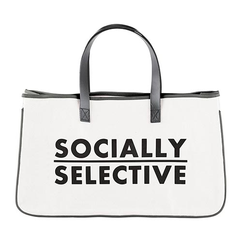 Socially Selective Canvas Tote