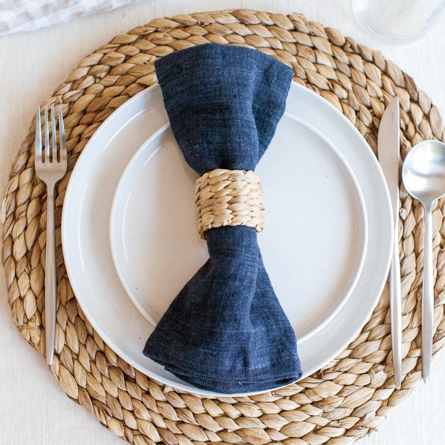 Water Hyacinth Napkin Ring Set