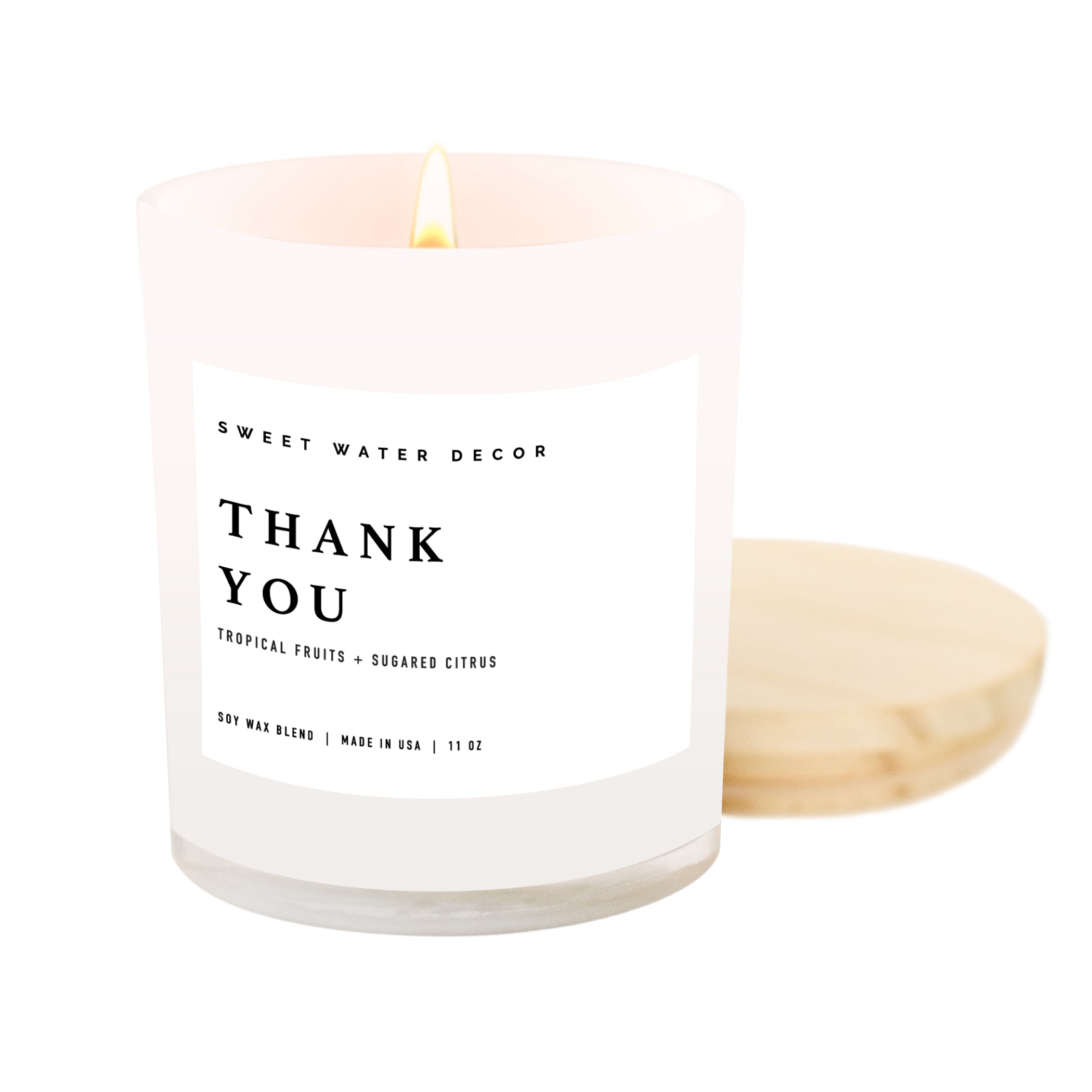 Thank You White Jar Candle