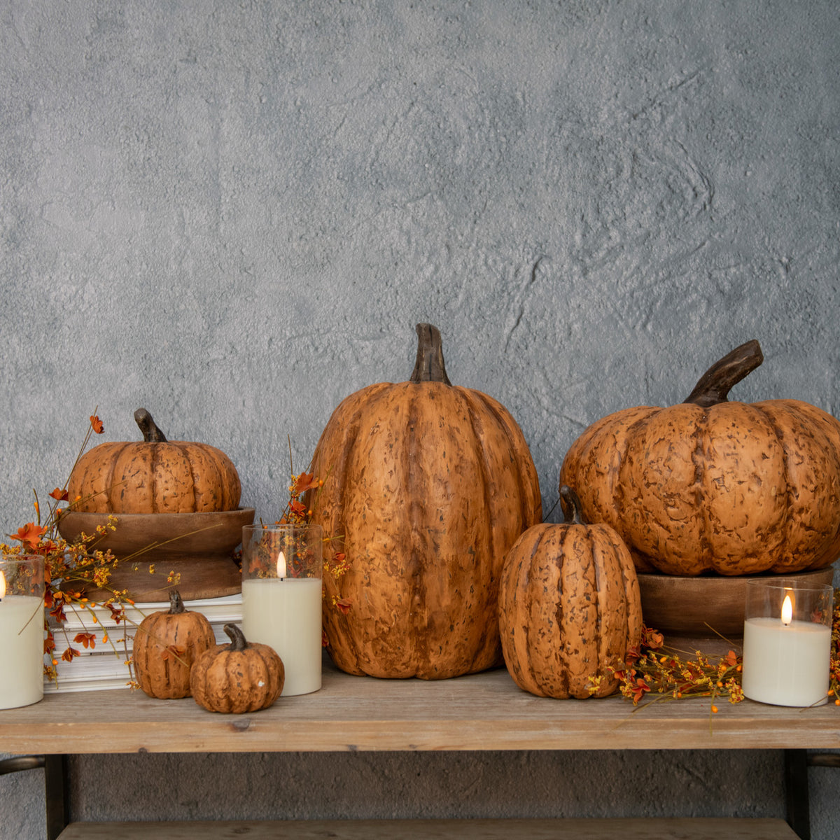 Terracotta Mache Pumpkin