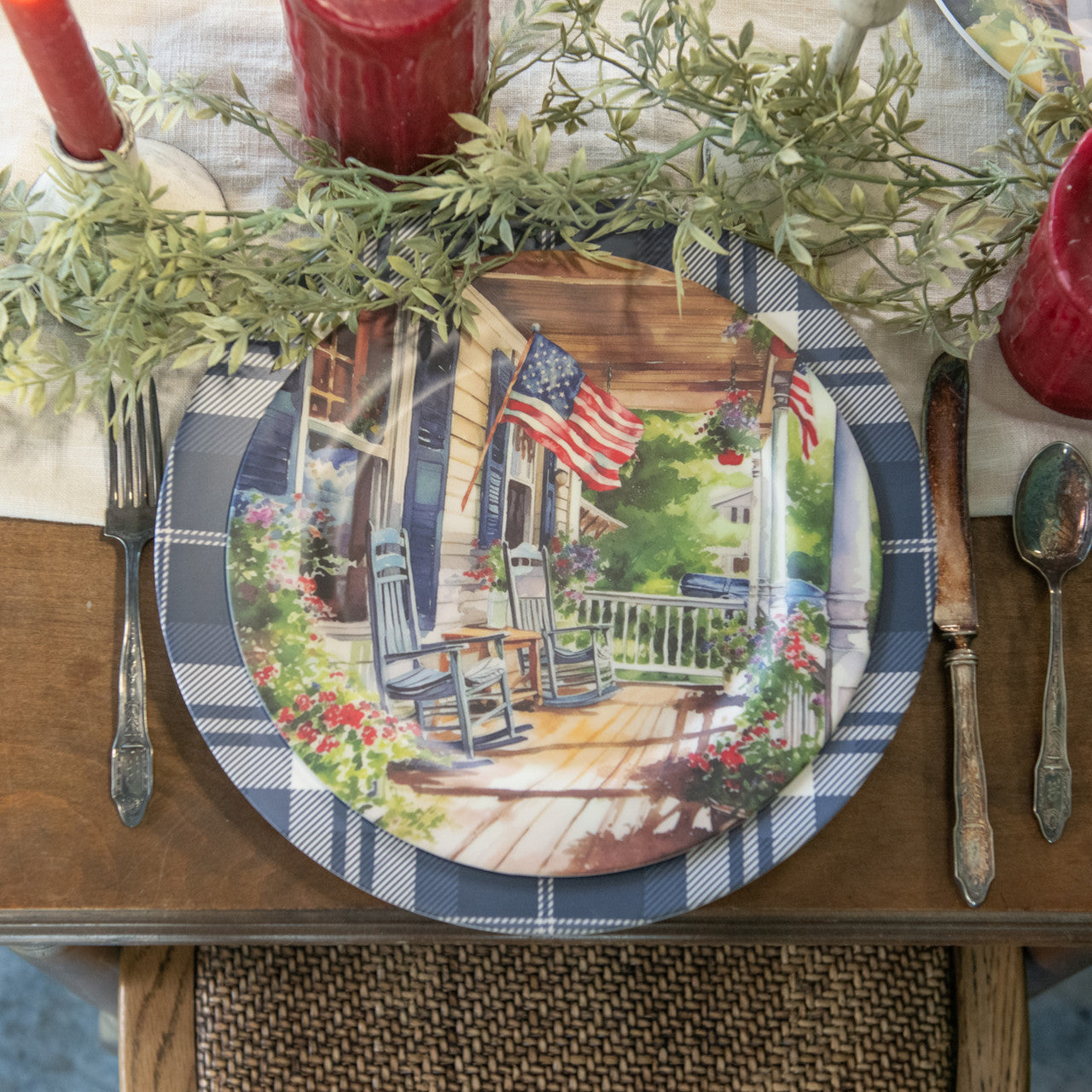 Patriotic Front Porch Plate