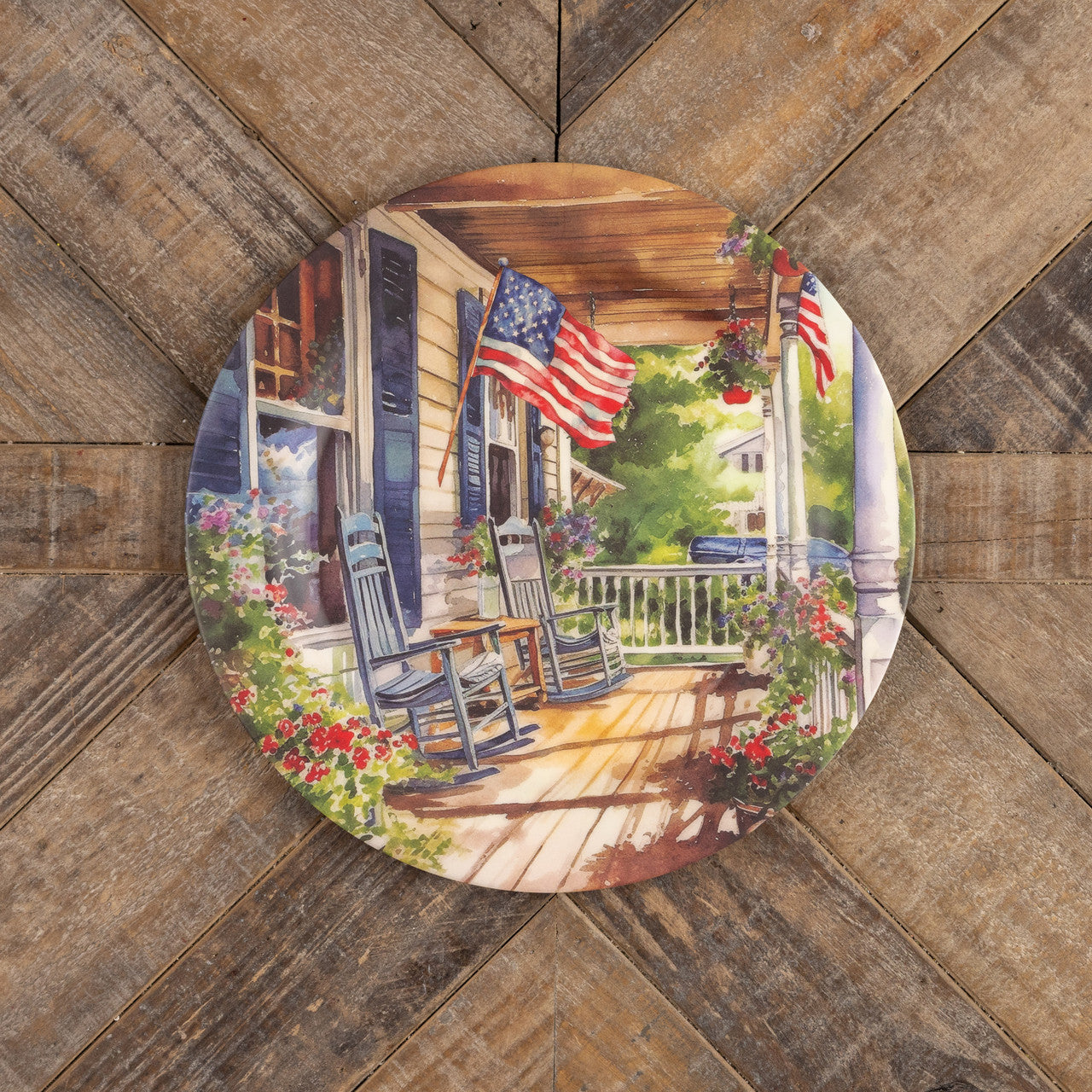 Patriotic Front Porch Plate