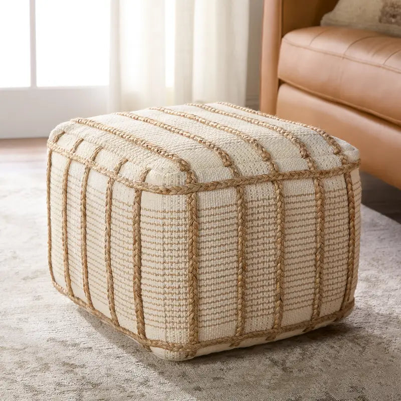 Jaipur Living Wayland Remsen Pouf Ottoman