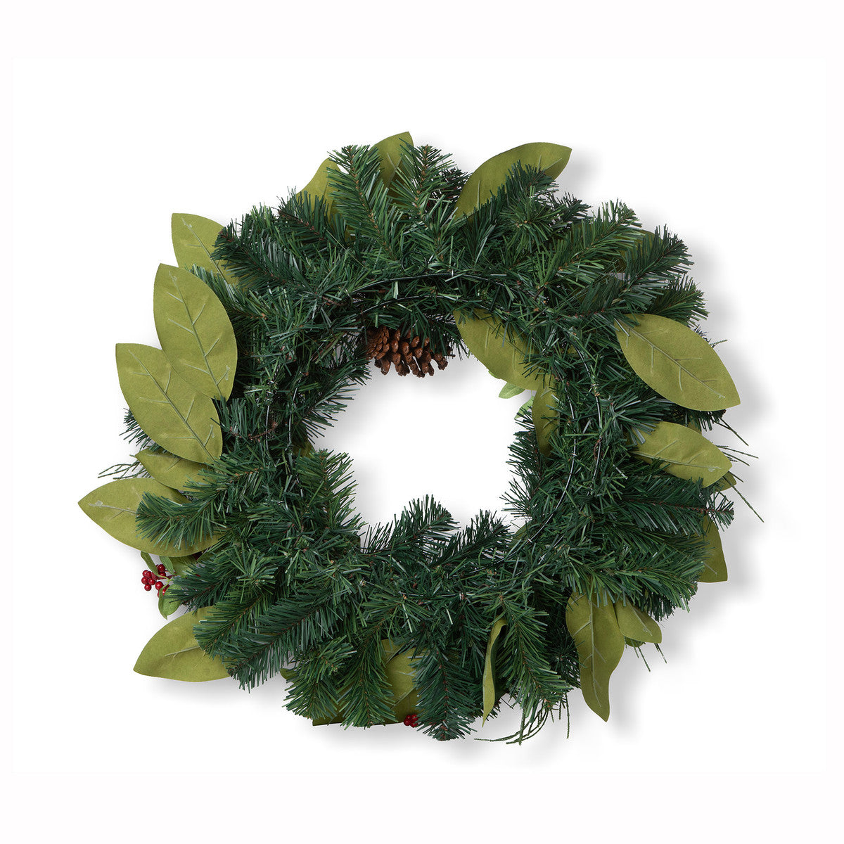 Magnolia Leaf and Winter Foliage Wreath