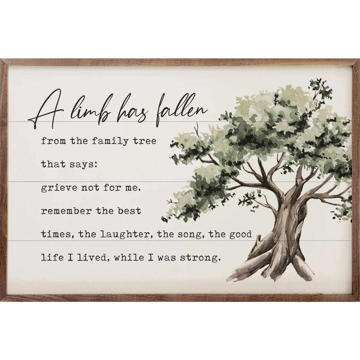 A Limb Has Fallen Tree Wood Framed Print - A Cottage in the City