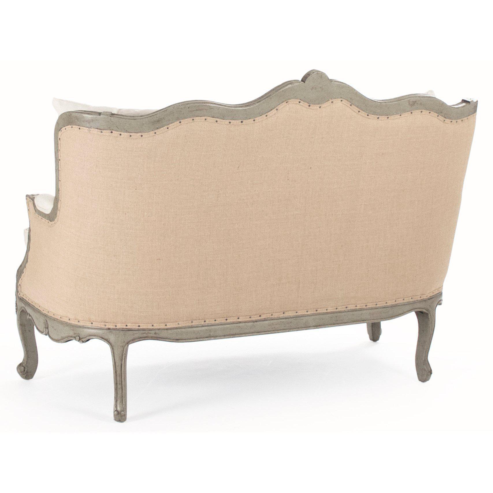 Adele Jute Back Settee - A Cottage in the City