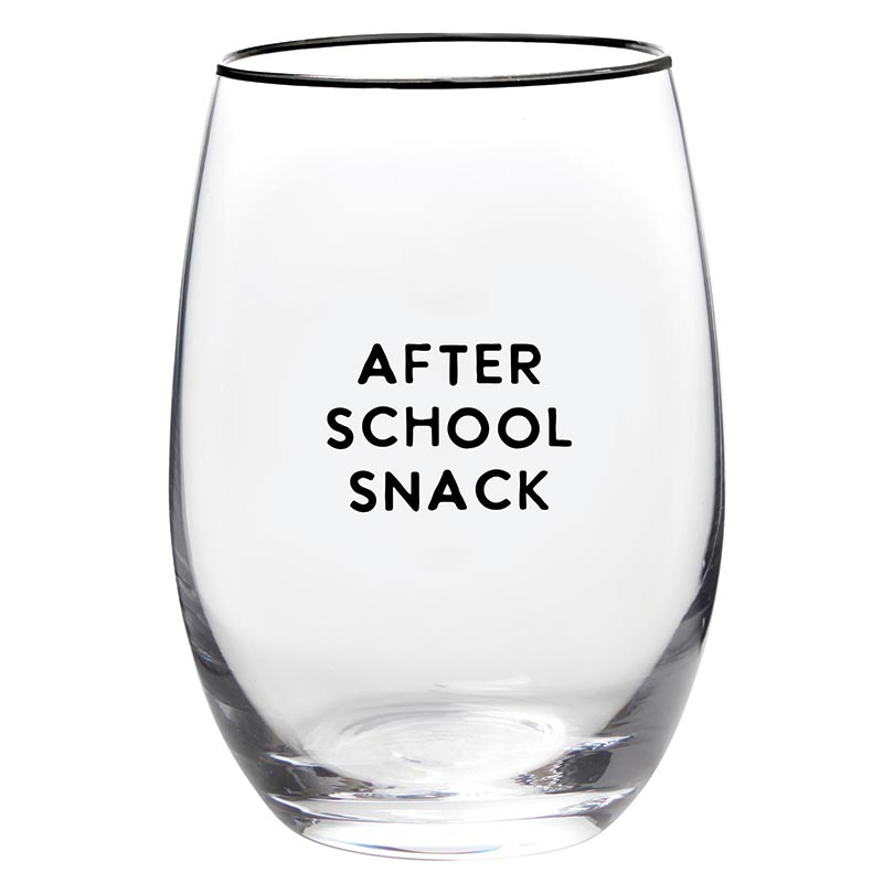 After School Snack Stemless Wine Glass Set - A Cottage in the City