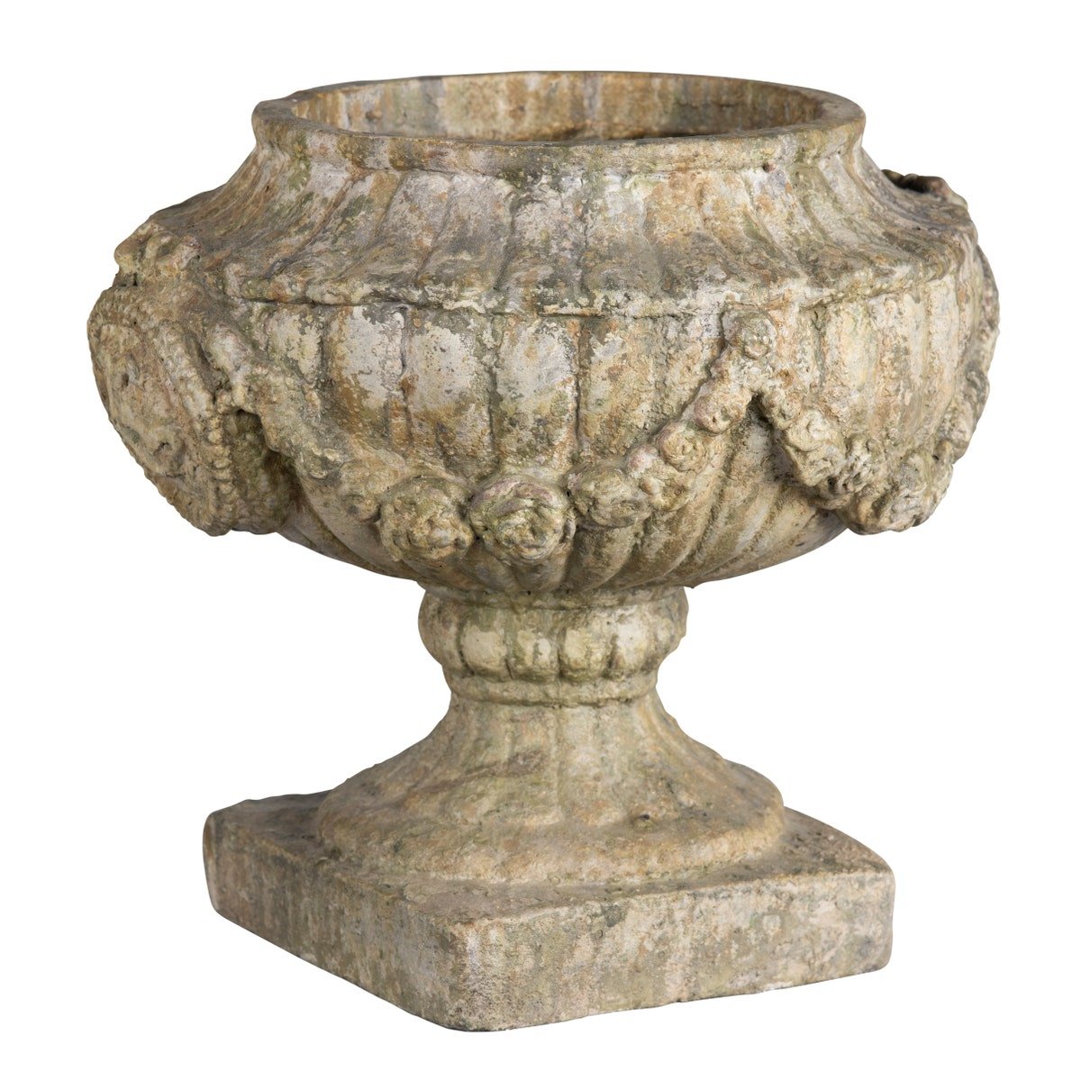 Aged Classic Urn With Garland - A Cottage in the City