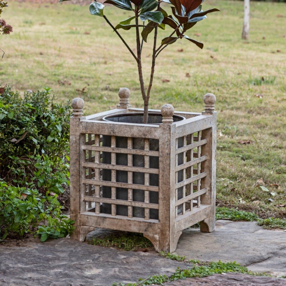 Aged Metal Orangery Planter - A Cottage in the City