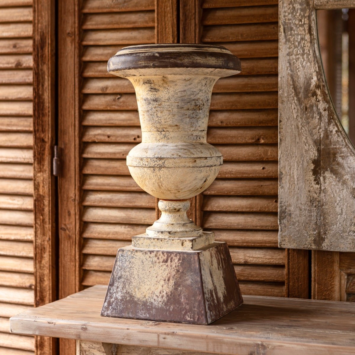 Aged Pedestal Urn - A Cottage in the City