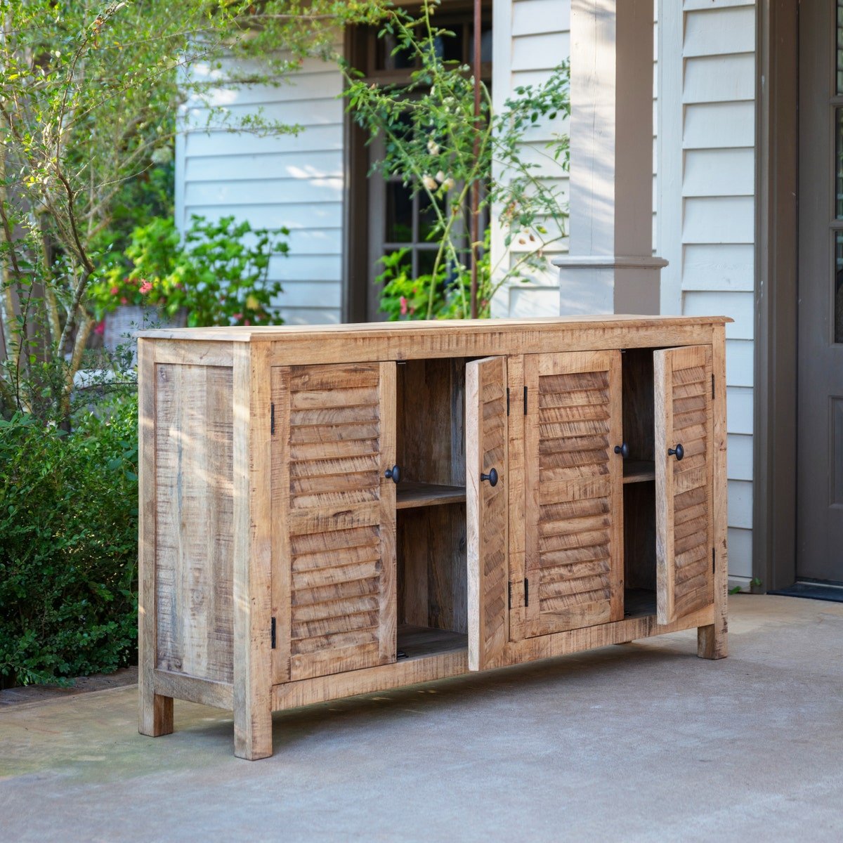 Aged Shutter Console - A Cottage in the City