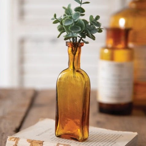 Amber Apothecary Style Bottle Vase - A Cottage in the City