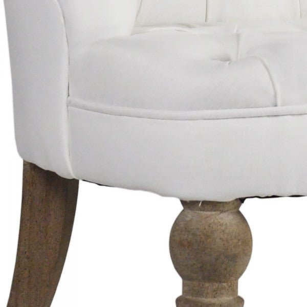 Amelie White Slipper Chair - A Cottage in the City