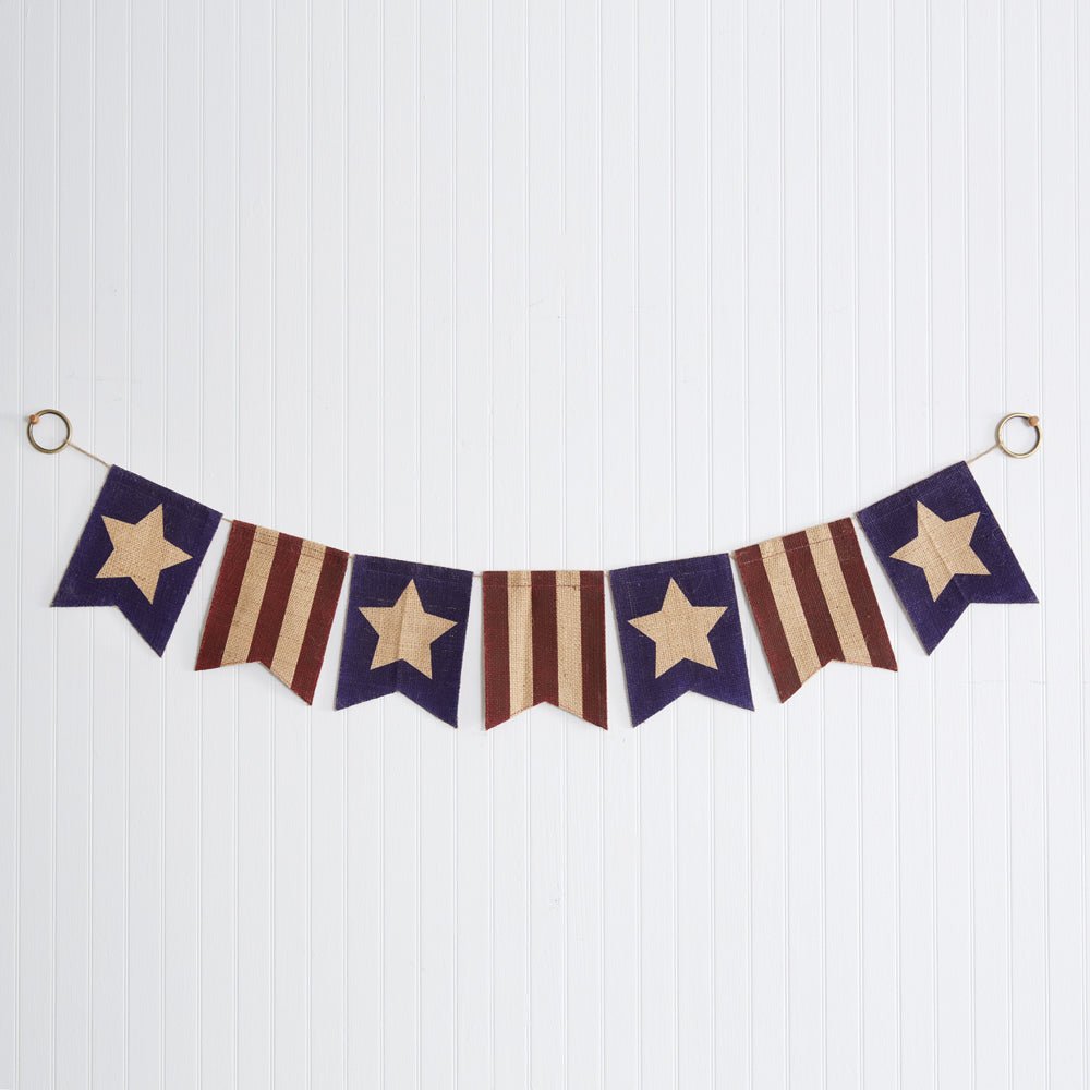 Americana Burlap Banner - A Cottage in the City