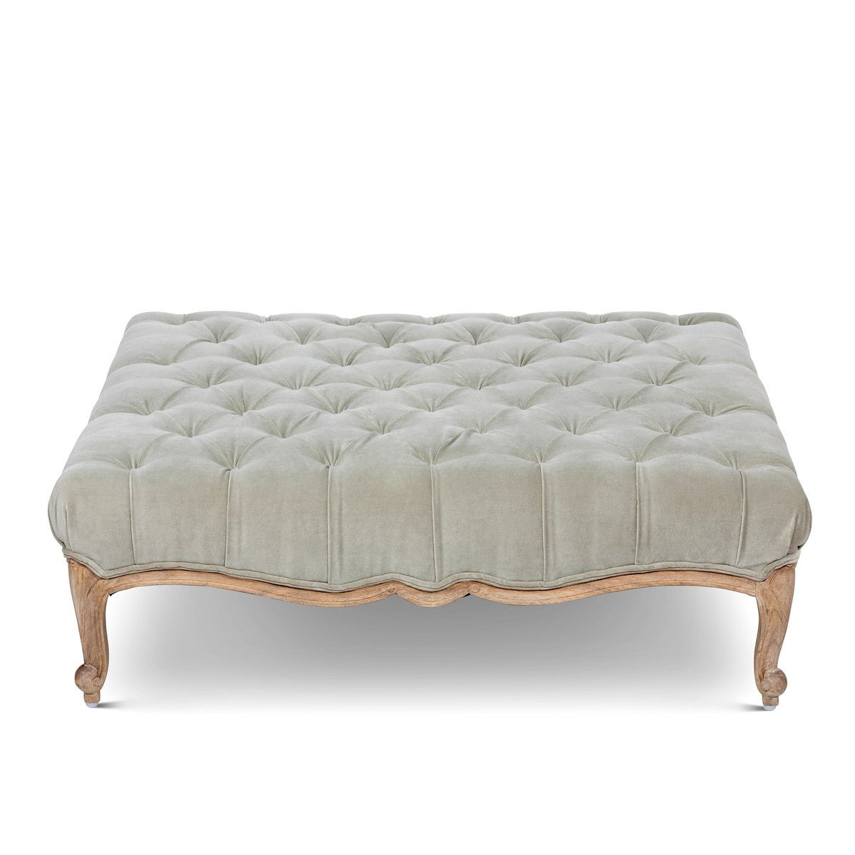 Anais Velvet Upholstered Ottoman - A Cottage in the City