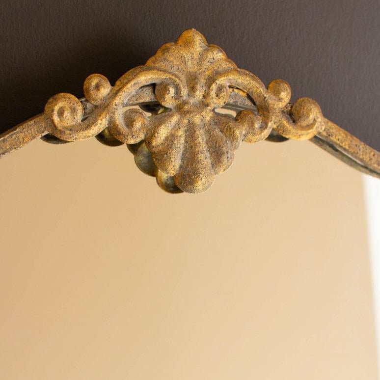 Antique Brass Vertical Wall Mirror - A Cottage in the City