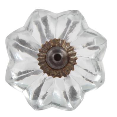 Antique Cut Glass Flower Knob - A Cottage in the City