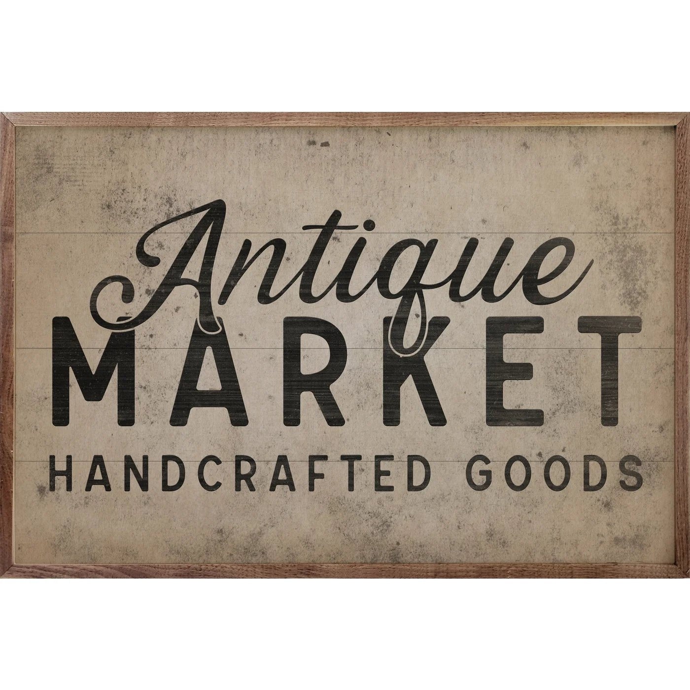 Antique Market Handcrafted Goods Wood Framed Print - A Cottage in the City