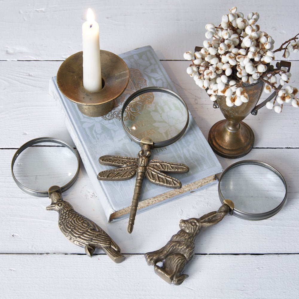 Antiqued Brass Magnifying Glass - A Cottage in the City