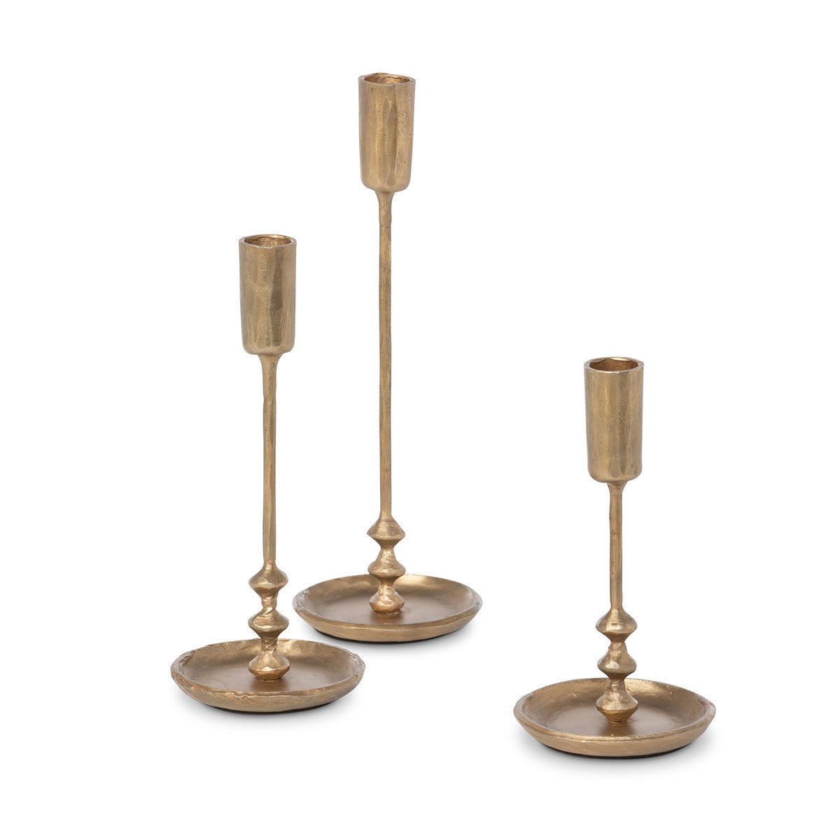 Antiqued Gold Colonial Taper Holder Set - A Cottage in the City