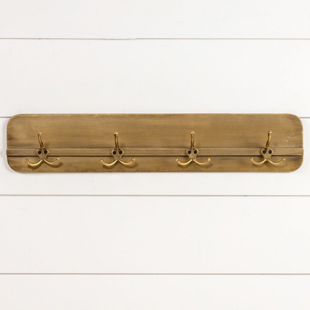 Antiqued Gold Wall Rack - A Cottage in the City