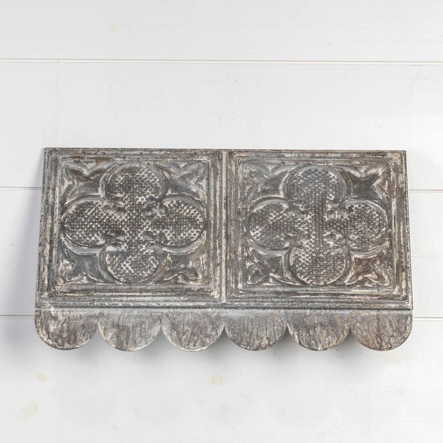 Antiqued Grey Metal Ceiling Tin Tile Awning 24" - A Cottage in the City