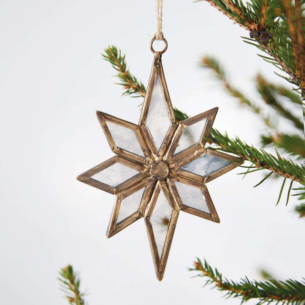 Antiqued Mercury Glass Star Ornament Set - A Cottage in the City