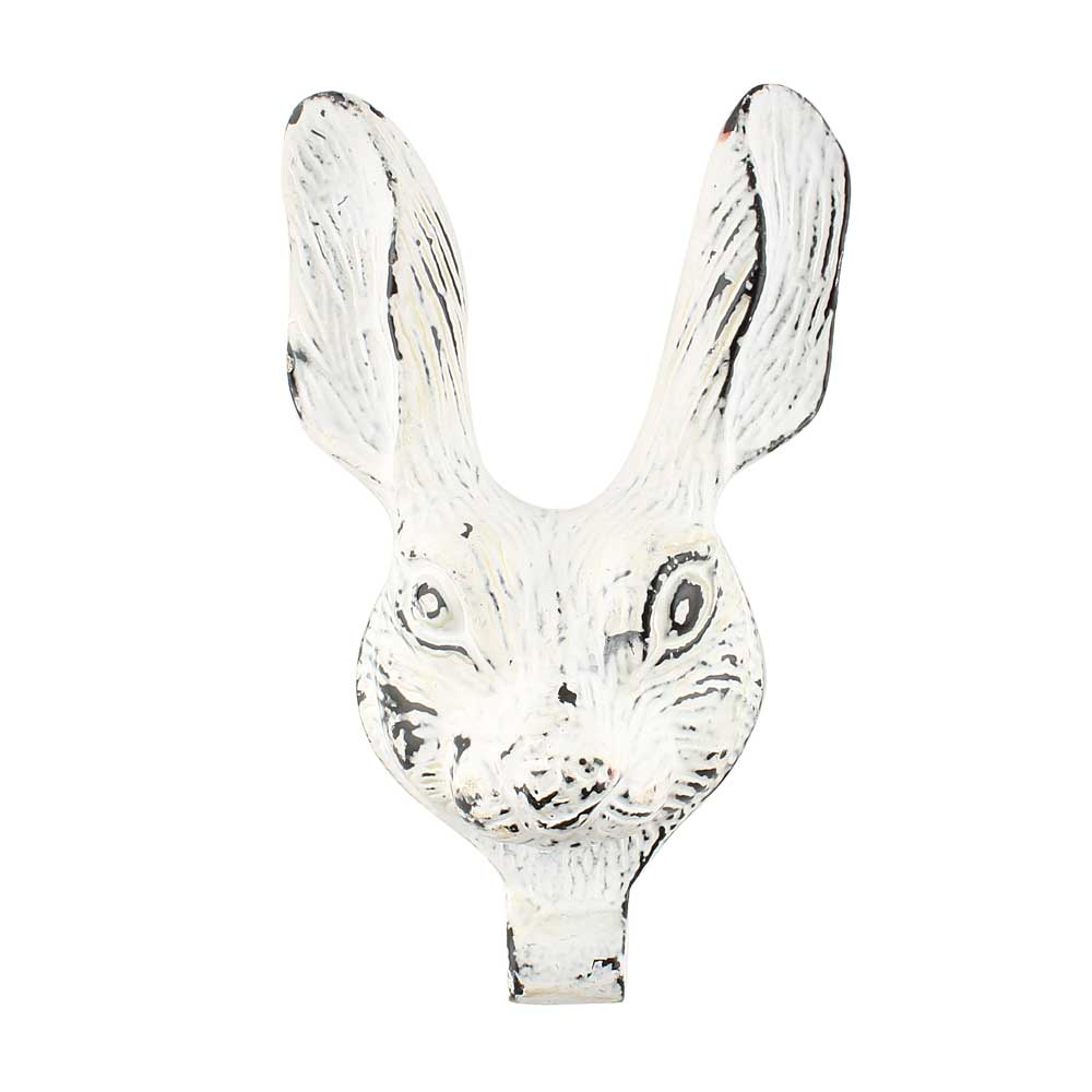 Antiqued White Rabbit Door Knocker - A Cottage in the City