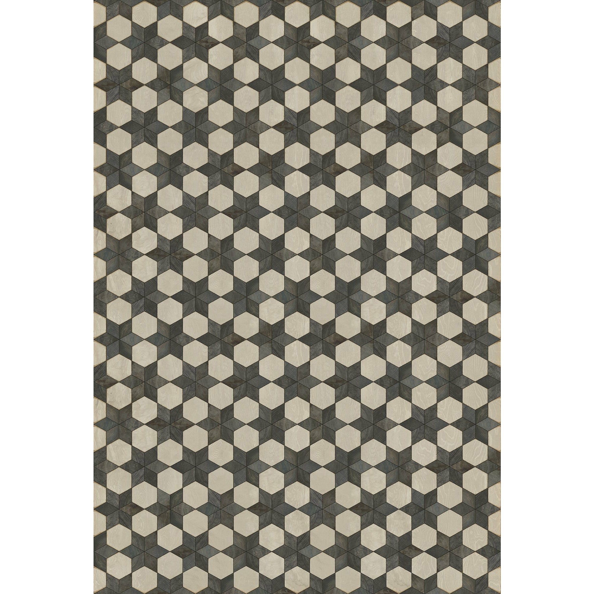 Artisanry Illuminated Black Star Vinyl Floor Cloth - A Cottage in the City