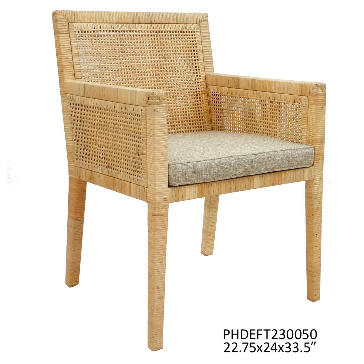 Austin Rattan Arm Chair - A Cottage in the City