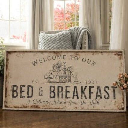 Bed & Breakfast Large Metal Sign - A Cottage in the City