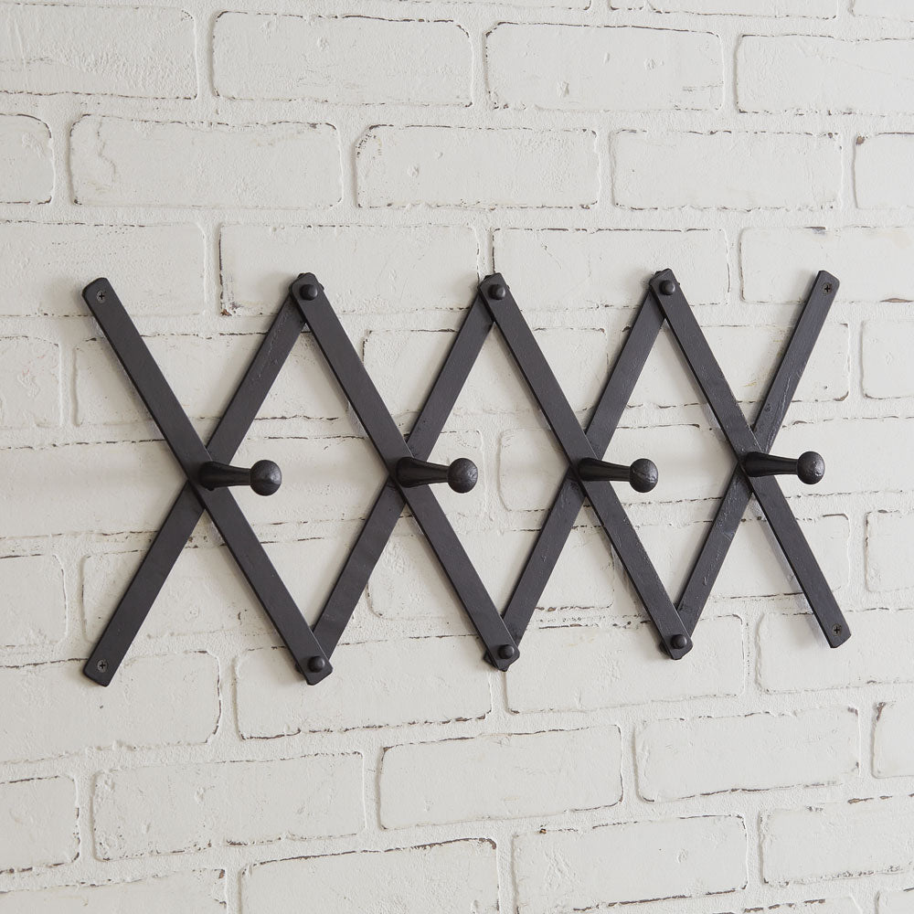 Black Accordion Coat Rack - A Cottage in the City