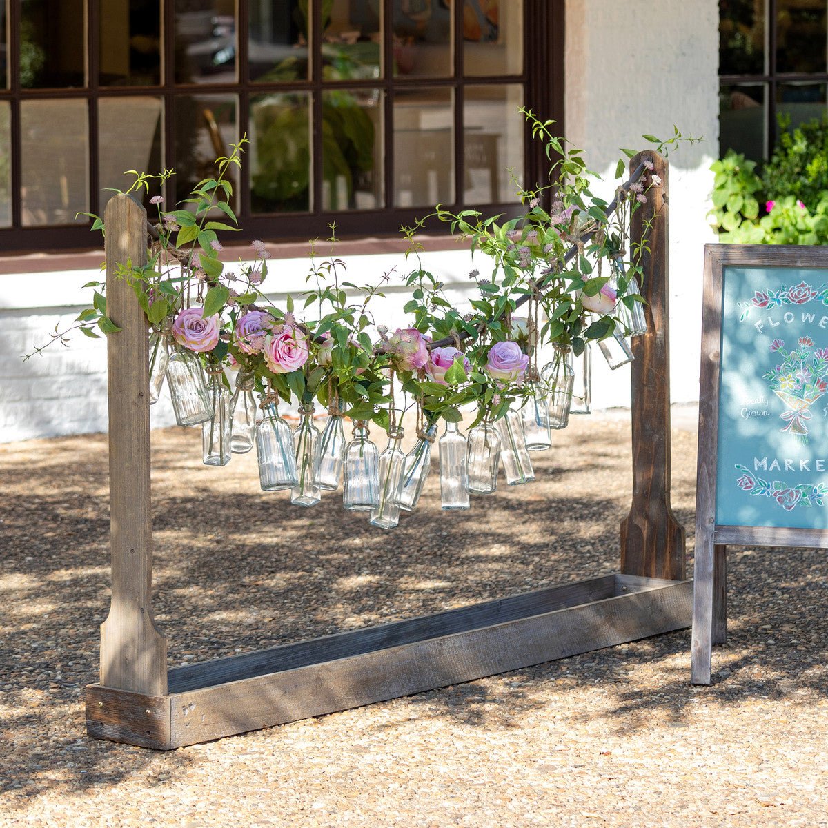 Bottle Garland Vases &amp; Wooden Stanchion - A Cottage in the City