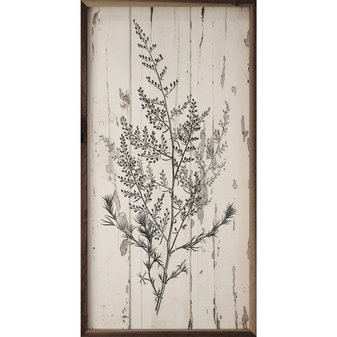 Branches Chippy Whitewash Wood Framed Print - A Cottage in the City