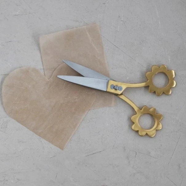 Brass Flower Handle Scissors - A Cottage in the City