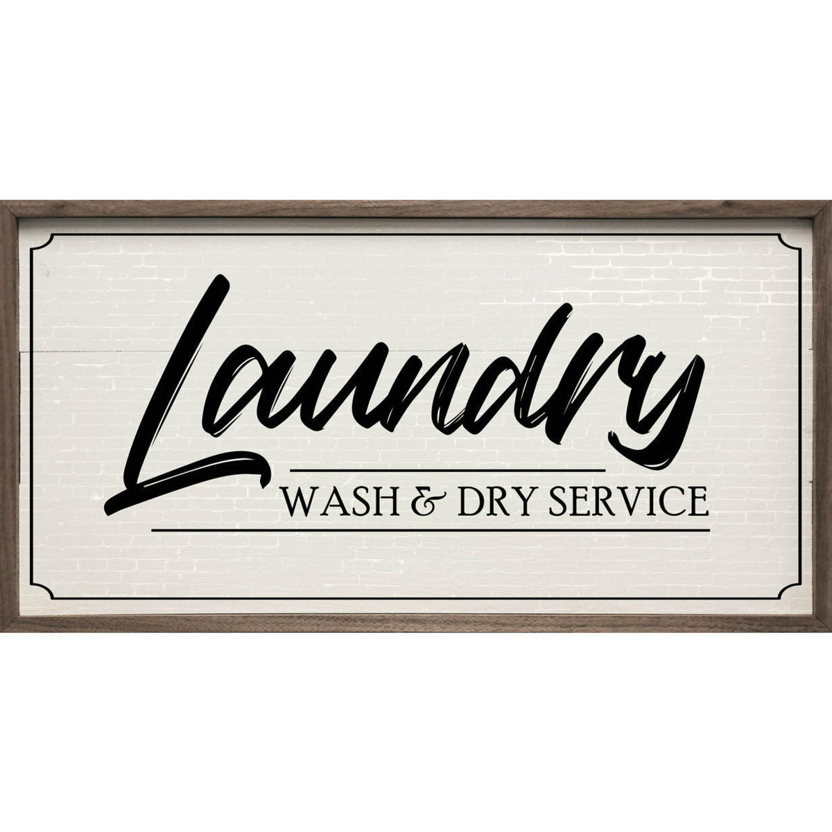 Brick Laundry Wash &amp; Dry Service Wood Framed Print - A Cottage in the City