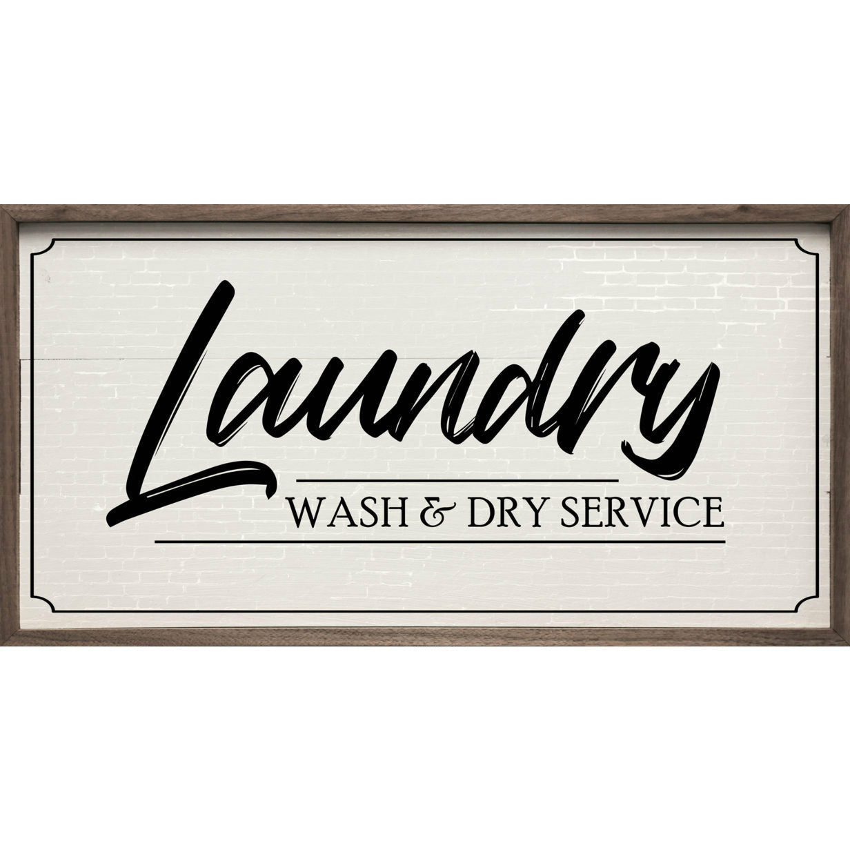 Brick Laundry Wash & Dry Service Wood Framed Print - A Cottage in the City