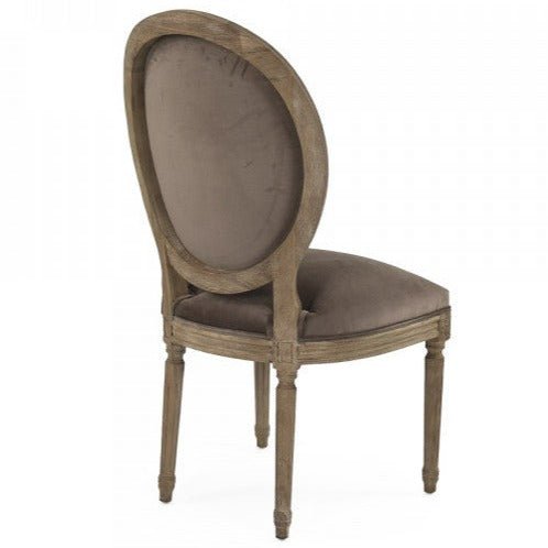 Brown Velvet Medallion Side Chair - A Cottage in the City