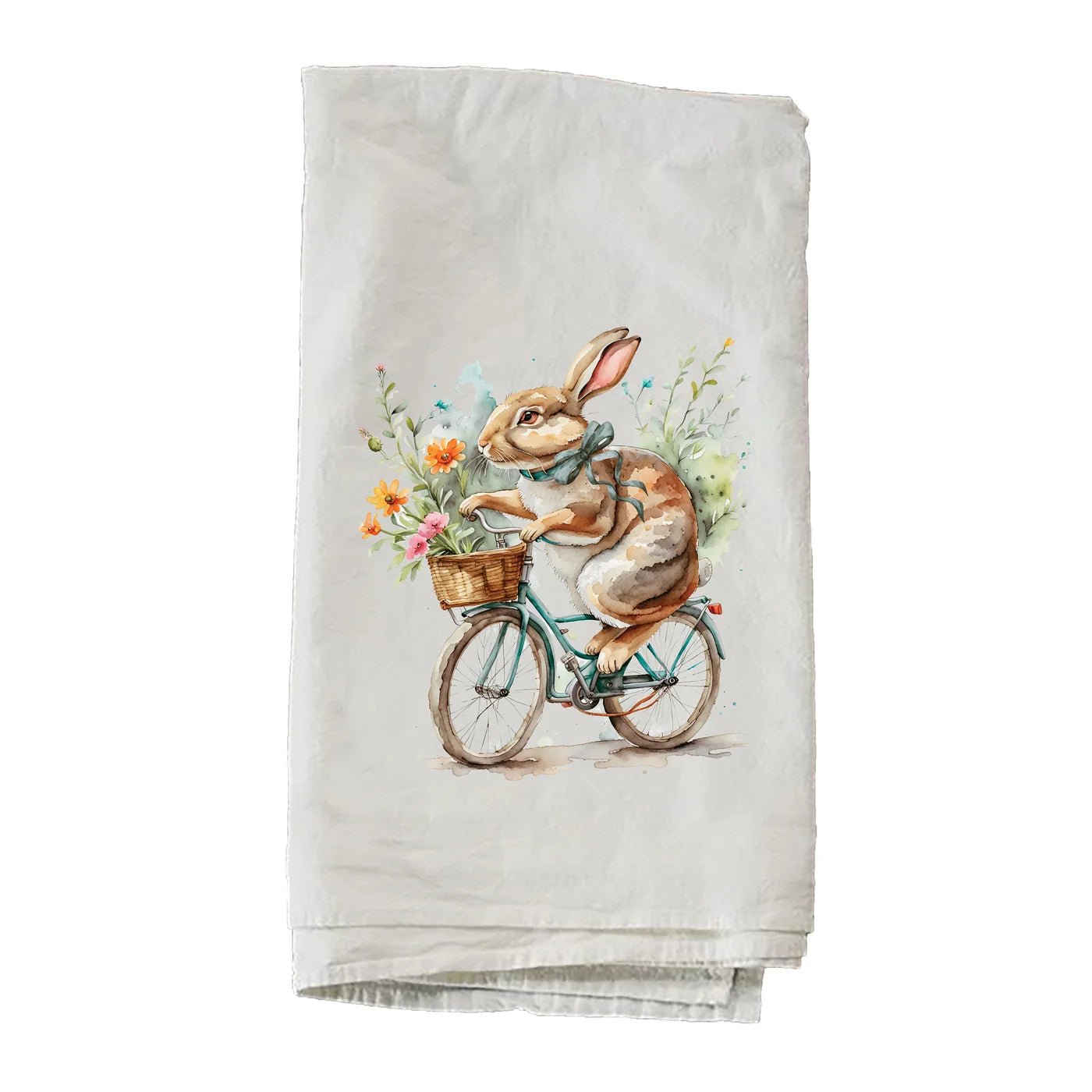 Bunny Flower Delivery Towel Dishtowel - A Cottage in the City