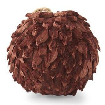 Burgundy Petal Leaf Ball Ornament - A Cottage in the City