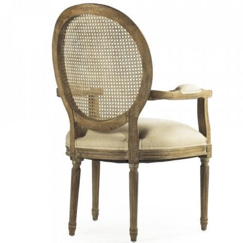 Caned Back Medallion Arm Chair - A Cottage in the City